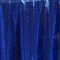 ROYAL BLUE Sequined 120" ROUND TABLECLOTH Designer Wedding Party Catering Linens